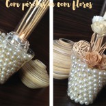 Vaso Decorativo com Pérolas: Faça Você Mesma