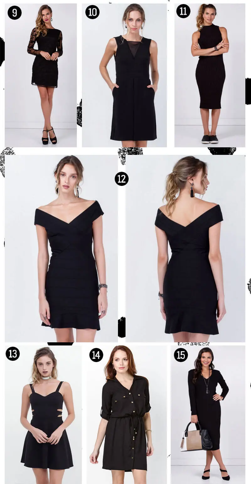 vestido preto básico