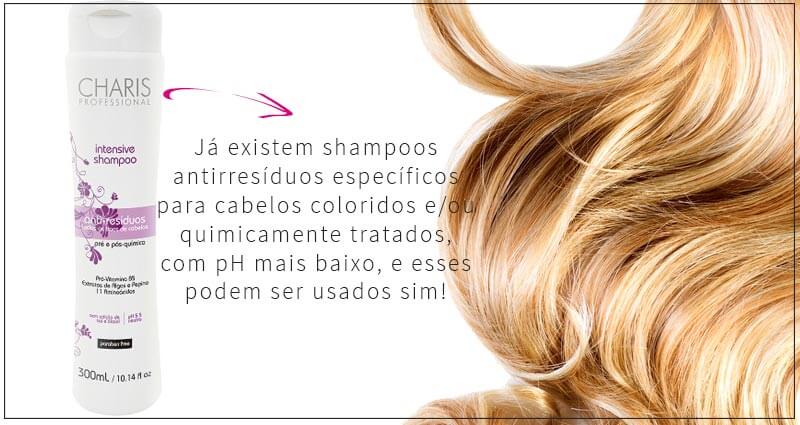 shampoo antirresíduos em cabelos loiros