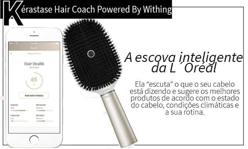 escova inteligente da L´Oréal Kérastase Hair Coach Powered By Withings