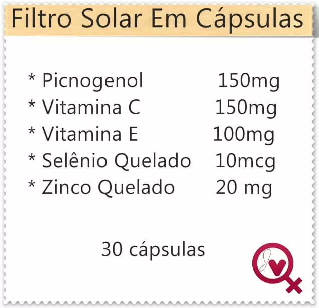 Fórmula do Filtro Solar Em Cápsulas
