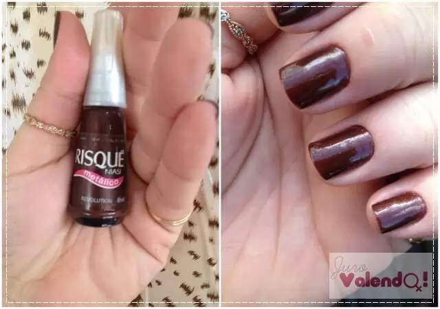 Ju Lopes, esmalte marrom, esmalte metalizado