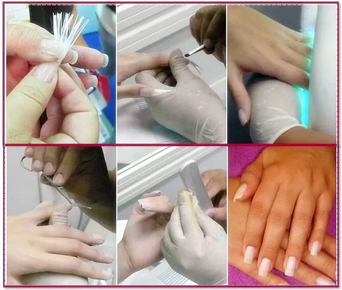Unhas de fibra de vidro