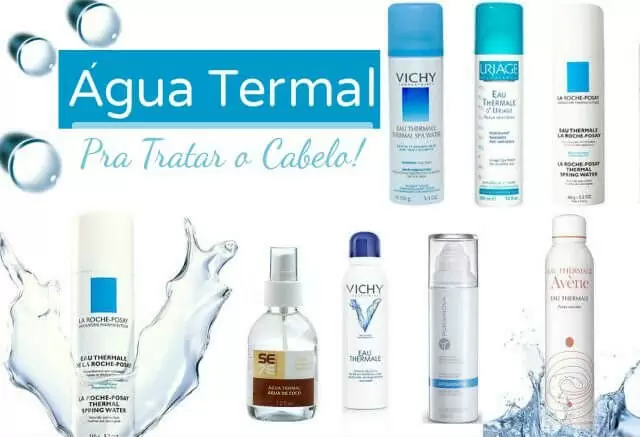 água termal no cabelo