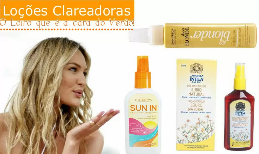 loção clareadora cabelos