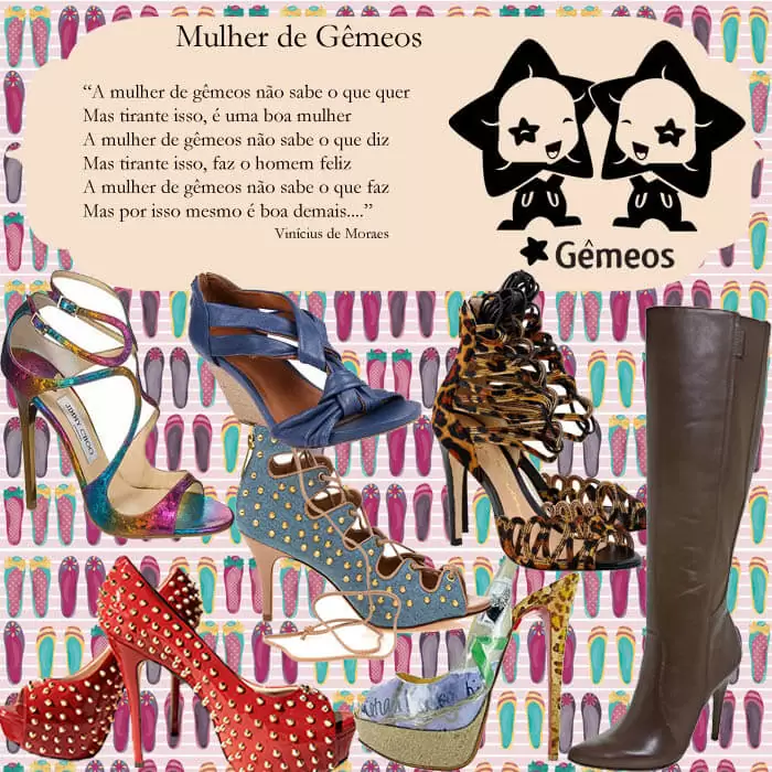 Sapatos das Mulheres do Signo de Gêmeos