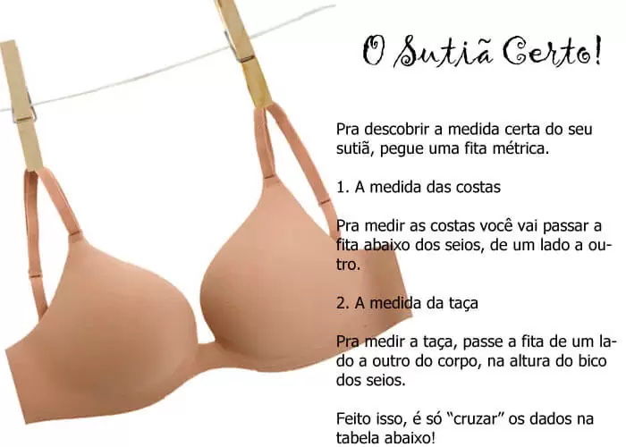 sutiã certo