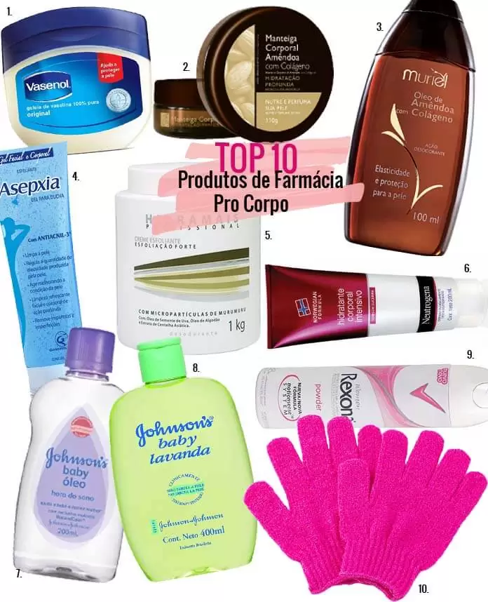 produtos de farmácia pro corpo