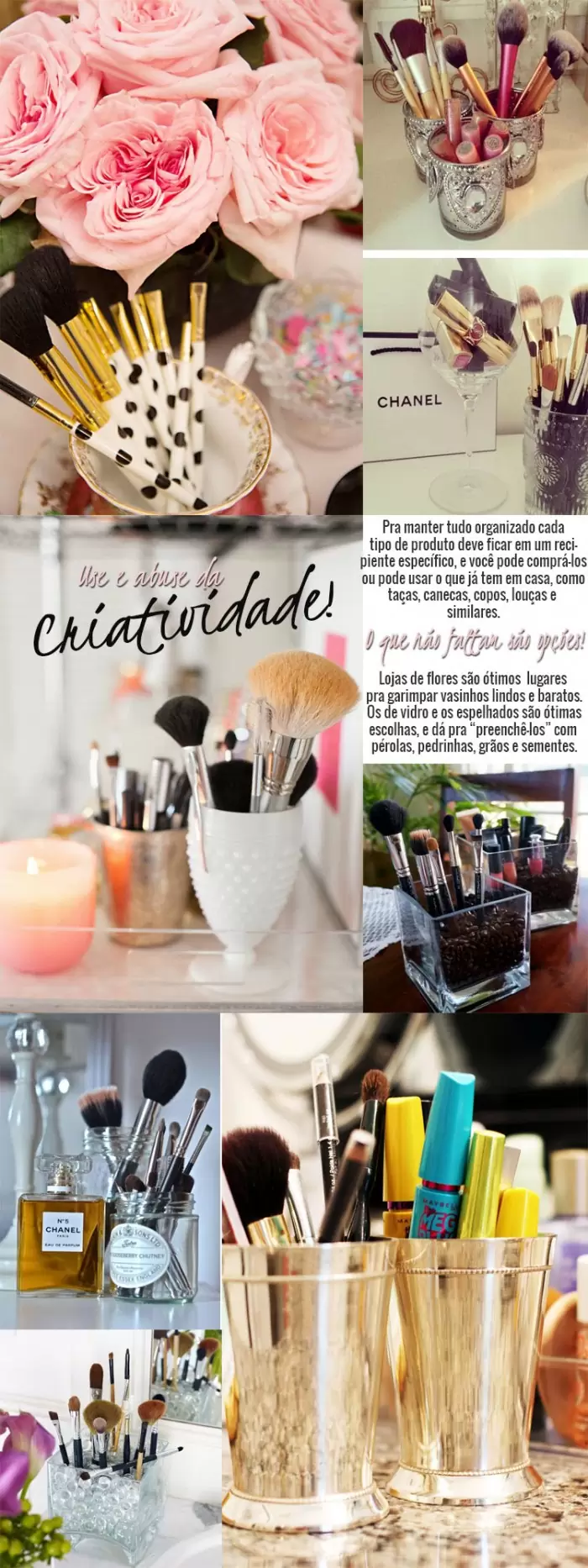 organizar maquiagens