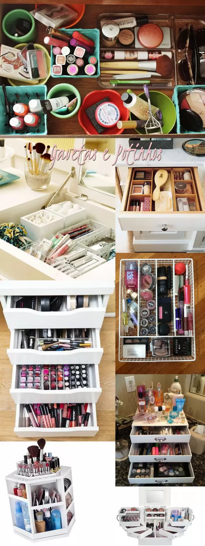 organizar maquiagens