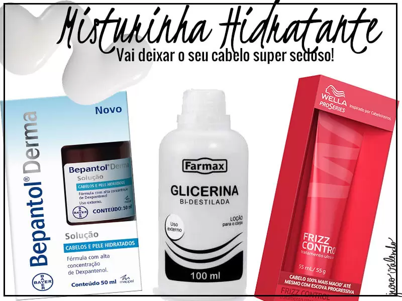 misturinha hidratante para cabelos