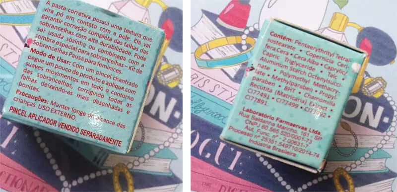 pasta corretiva para sobrancelhas pausa para feminices