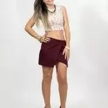 Look do Dia: Top Cropped e Saia Envelope