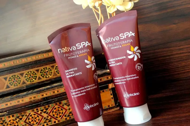 shampoo e condicionador Monoi & Argan Nativa Spa O Boticário
