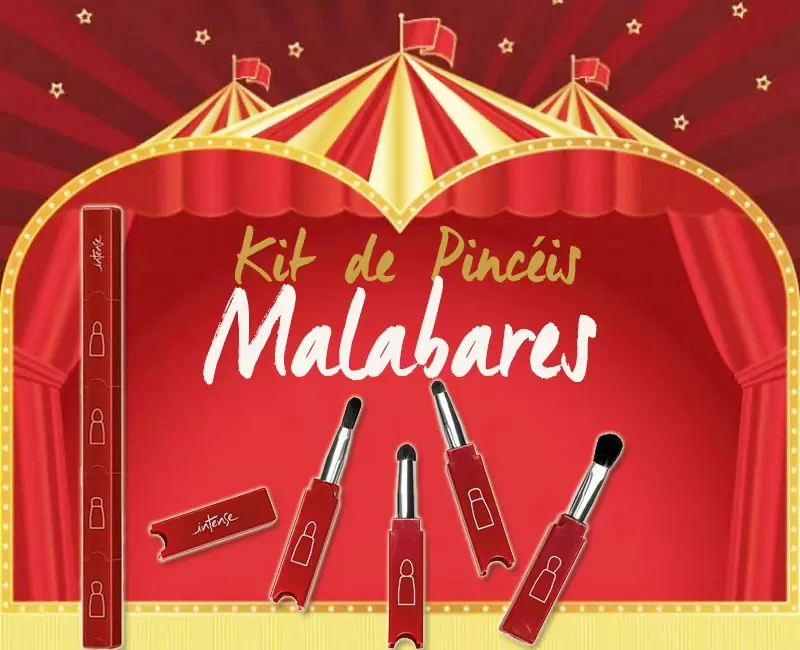 Kit de Pincéis Malabares Intense Circus, O Boticário: