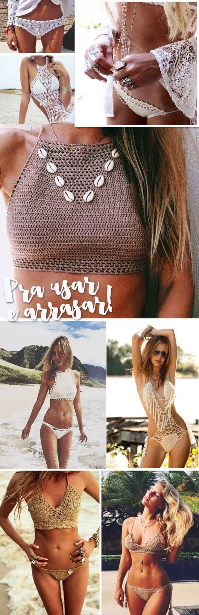 Moda Praia Verão 2016 crochê