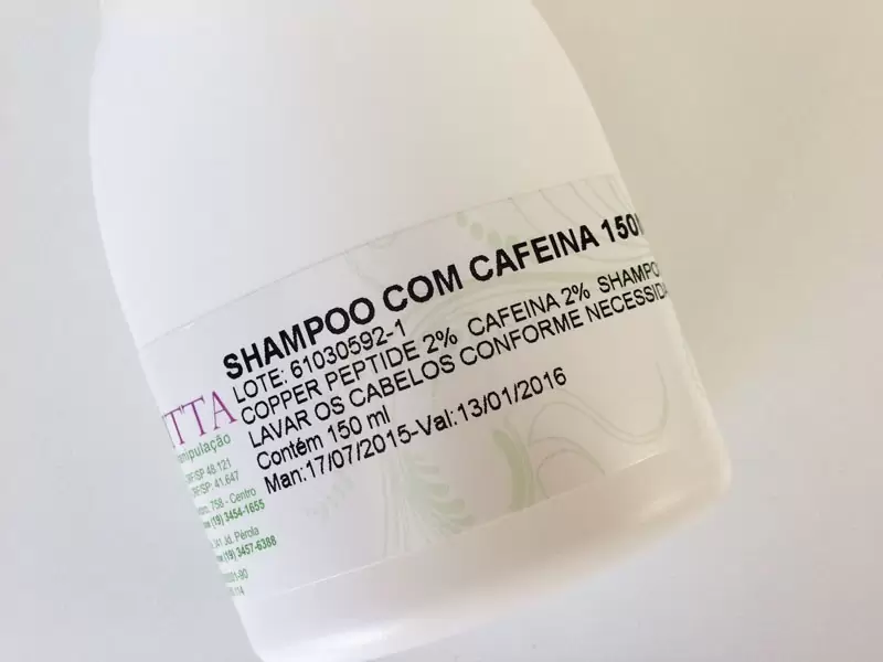 shampoo de cafeína