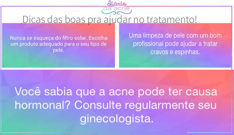 diário da acne bayer 