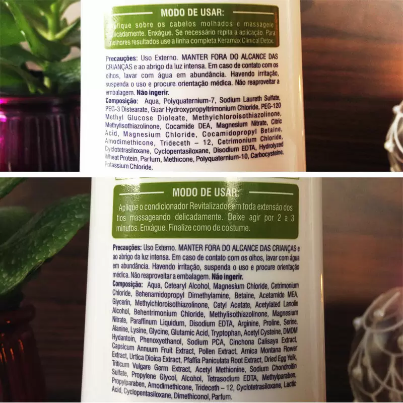Resenha do Shampoo e Condicionador Revitalizador Detox Keramax Clinical