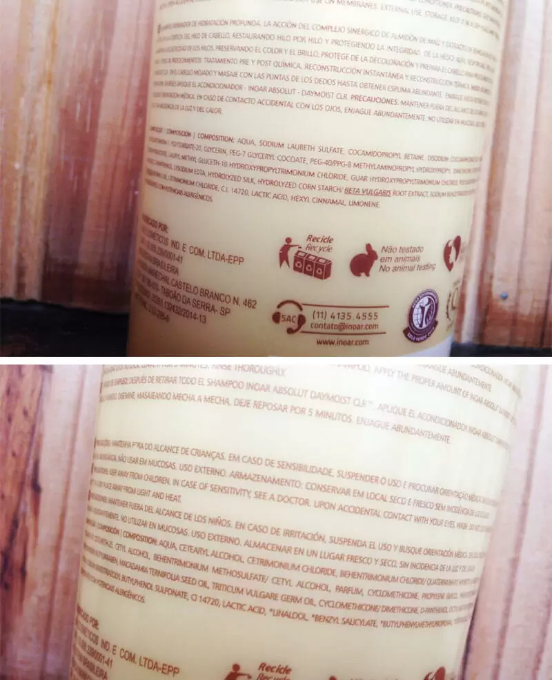 Shampoo e Condicionador Inoar Absolut Daymoist CLR
