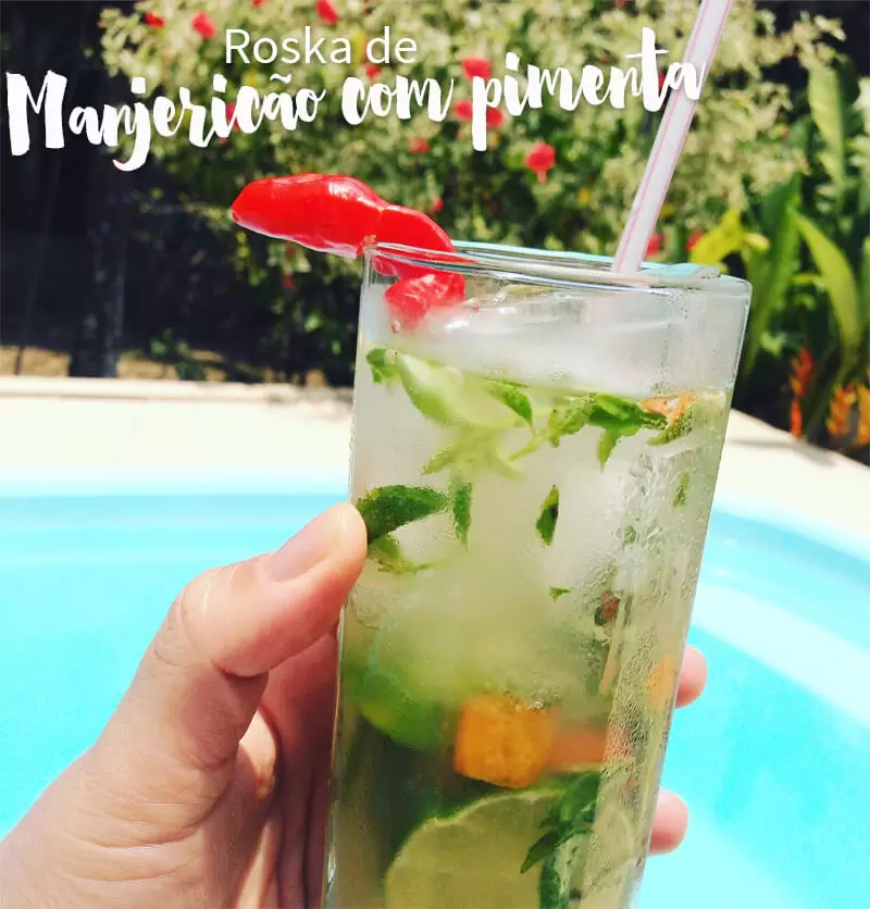 receita de caipiroska de manjericão com pimenta de cheiro