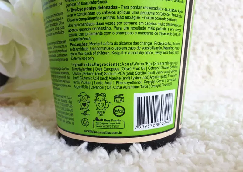 umectação oliva lola cosmetics