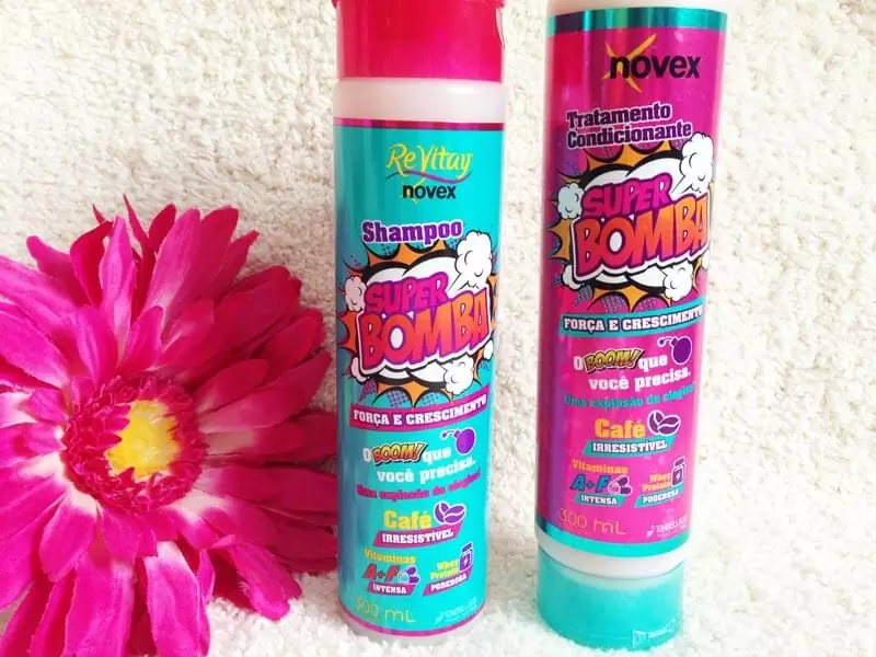 shampoo e condicionador super bomba novex embelleze