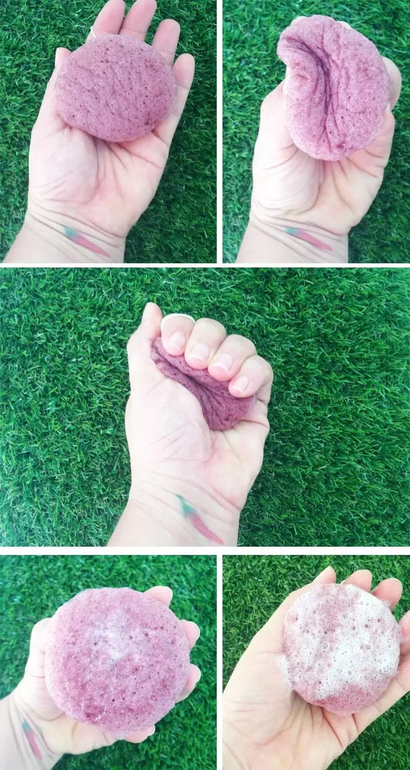 Esponja Konjac Argila Para Limpeza Facial RK By Kiss