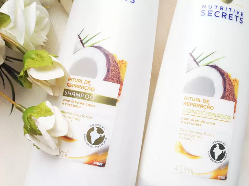 Dove Ritual de Reparação Óleo de Coco e Cúrcuma Shampoo e Condicionador