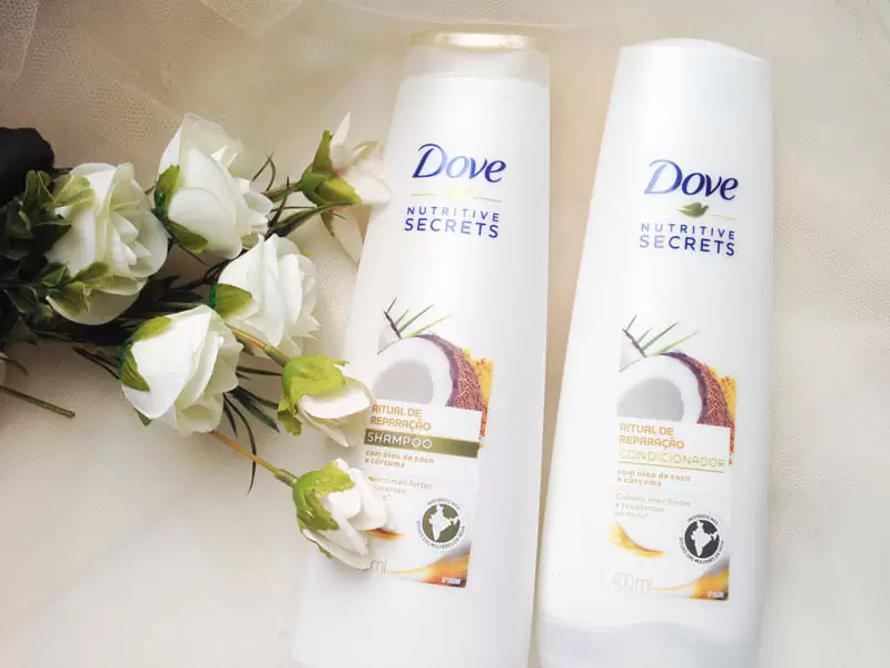 Dove Ritual de Reparação Óleo de Coco e Cúrcuma Shampoo e Condicionador