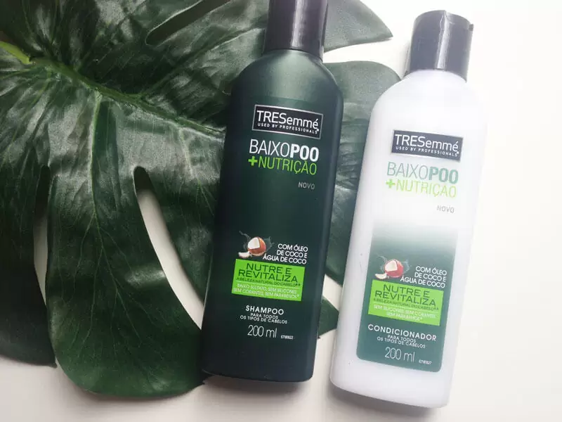 baixo poo tresemmé nutrição shampoo condicionador