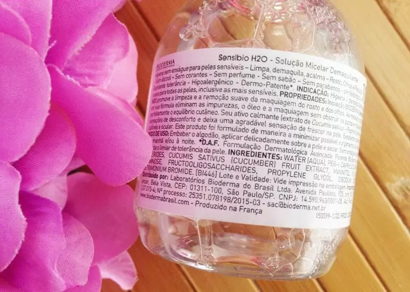 Sensibio H2O Solução Micelar Demaquilante Bioderma