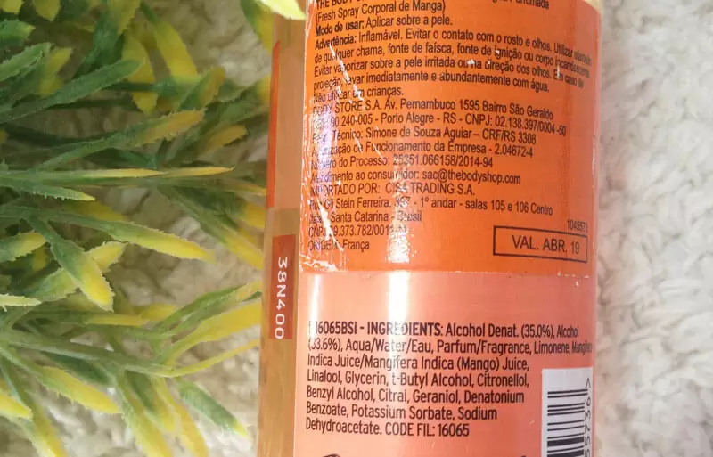 body mist mango the body shop resenha