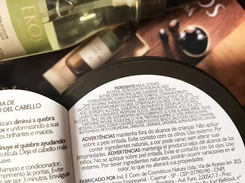 máscara de fortalecimento patauá natura ekos 