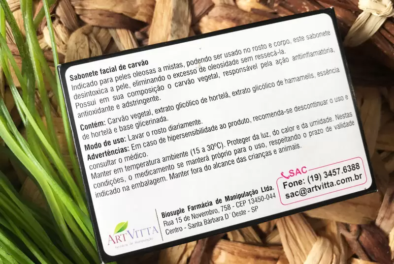 sabonete de carvão vegetal artvitta juro valendo