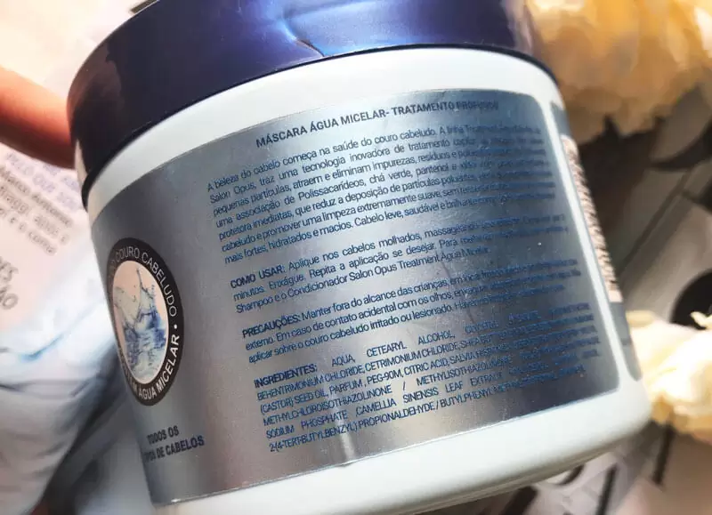 Máscara de Hidratação Água Micelar Salon Opus