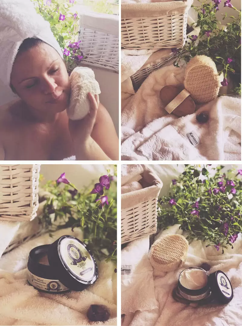 banho de relaxamento com lavanda