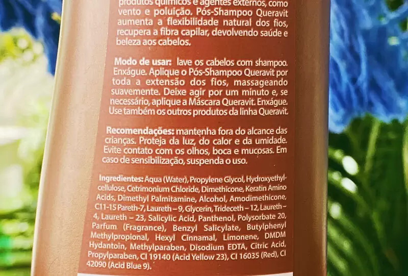 composição pós shampoo