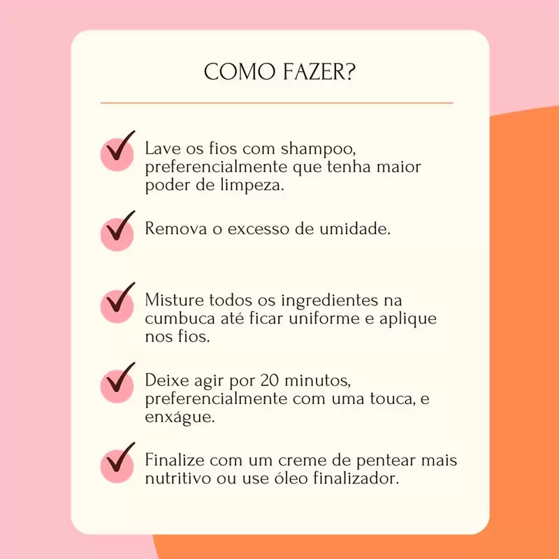 reconstrução capilar caseira