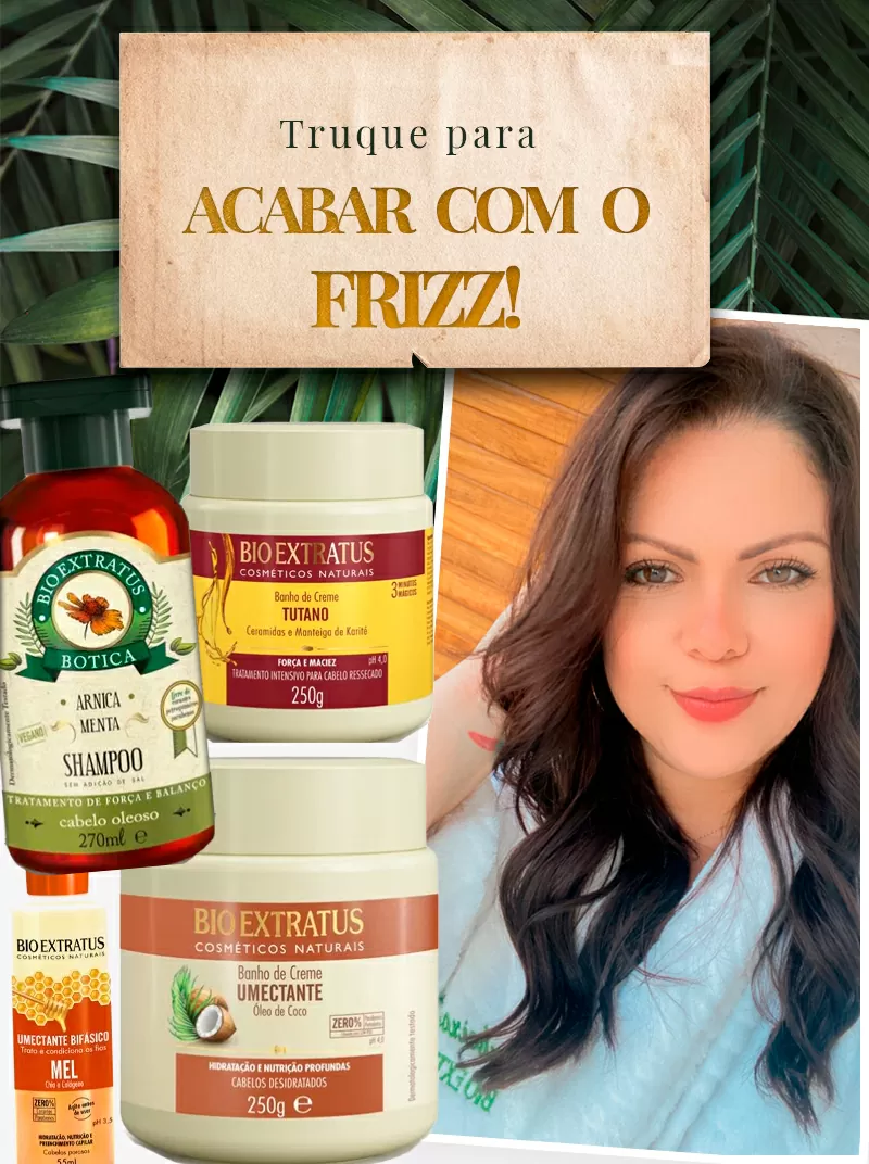 como acabar com o frizz